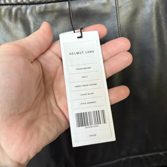 Helmut Lang NWT Fringe Hem Lamb Leather Mini Skirt Western Boho Rodeo Womens 0 - Picture 4 of 8